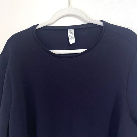 SPANX AirEssentials Long Sleeve Modal Blend Crop Top in Navy Size 1X - Picture 6 of 11